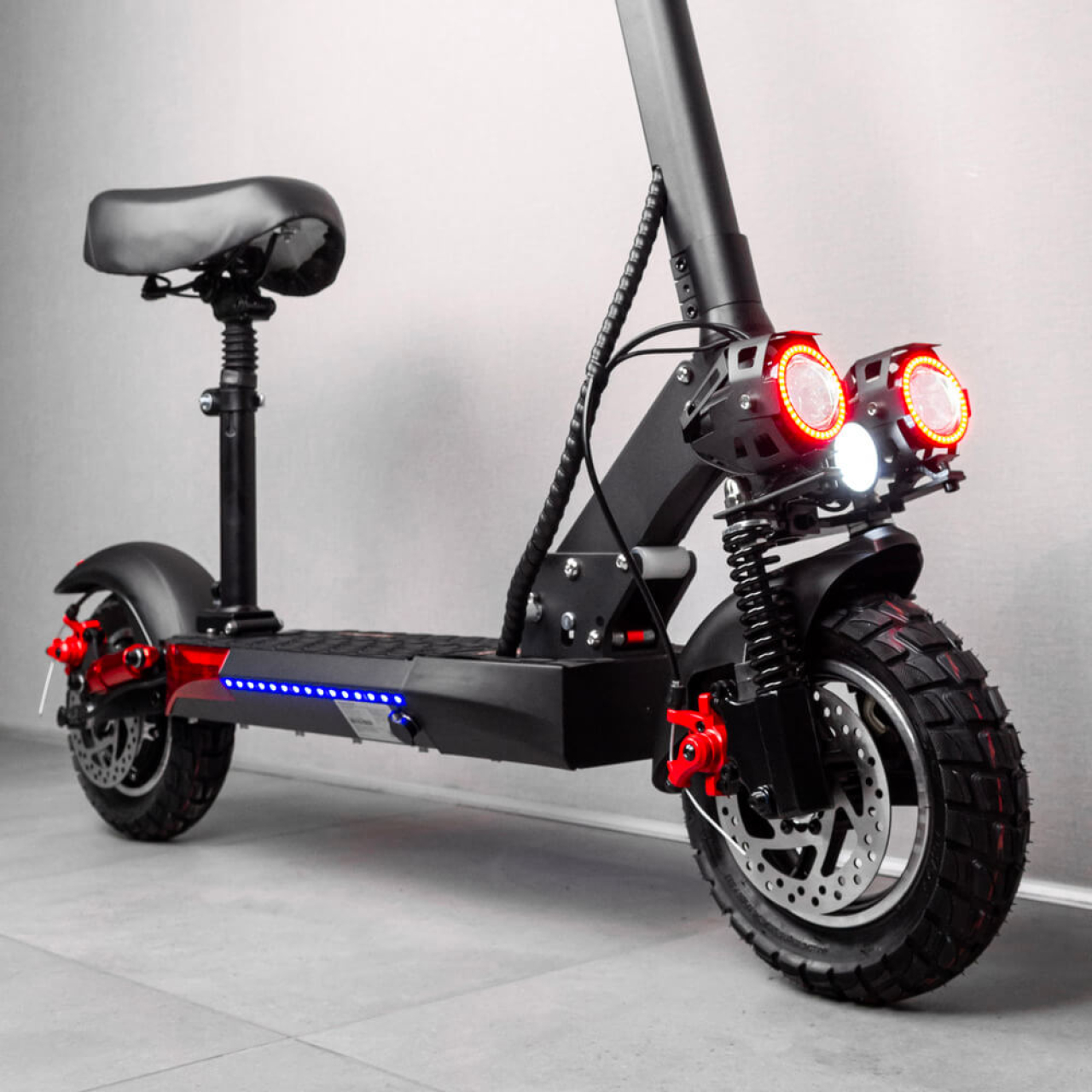 Електросамокат Kugoo Kirin M4 Pro Plus 1200W 48V 18Ah з сидінням, подвійною амортизацією та NFC, Фото 8