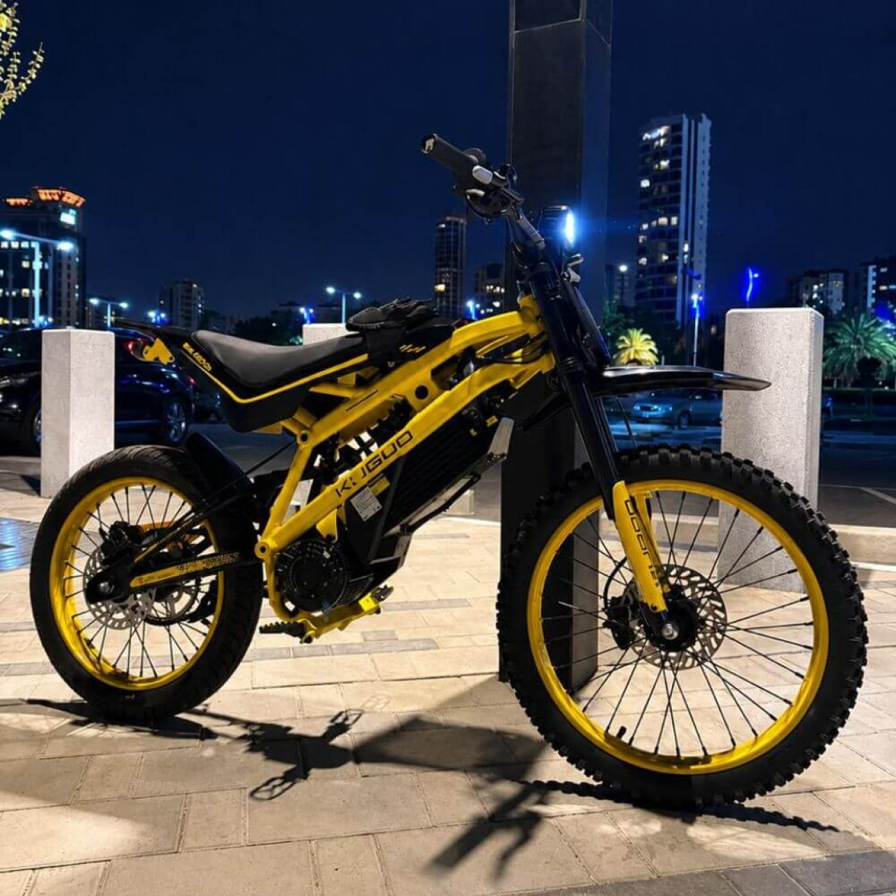 Електровелосипед KUGOO Wish 02 Pro 2500W 60V 27Ah жовтий колір — сучасний транспорт для міста та бездоріжжя, Фото 2