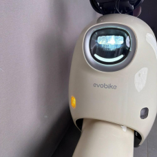 Електровелосипед EVOBIKE UNO 800W 48V 20Ah молочного кольору — двомісна модель із графеновим акумулятором та подвійною амортизацією, Фото 3