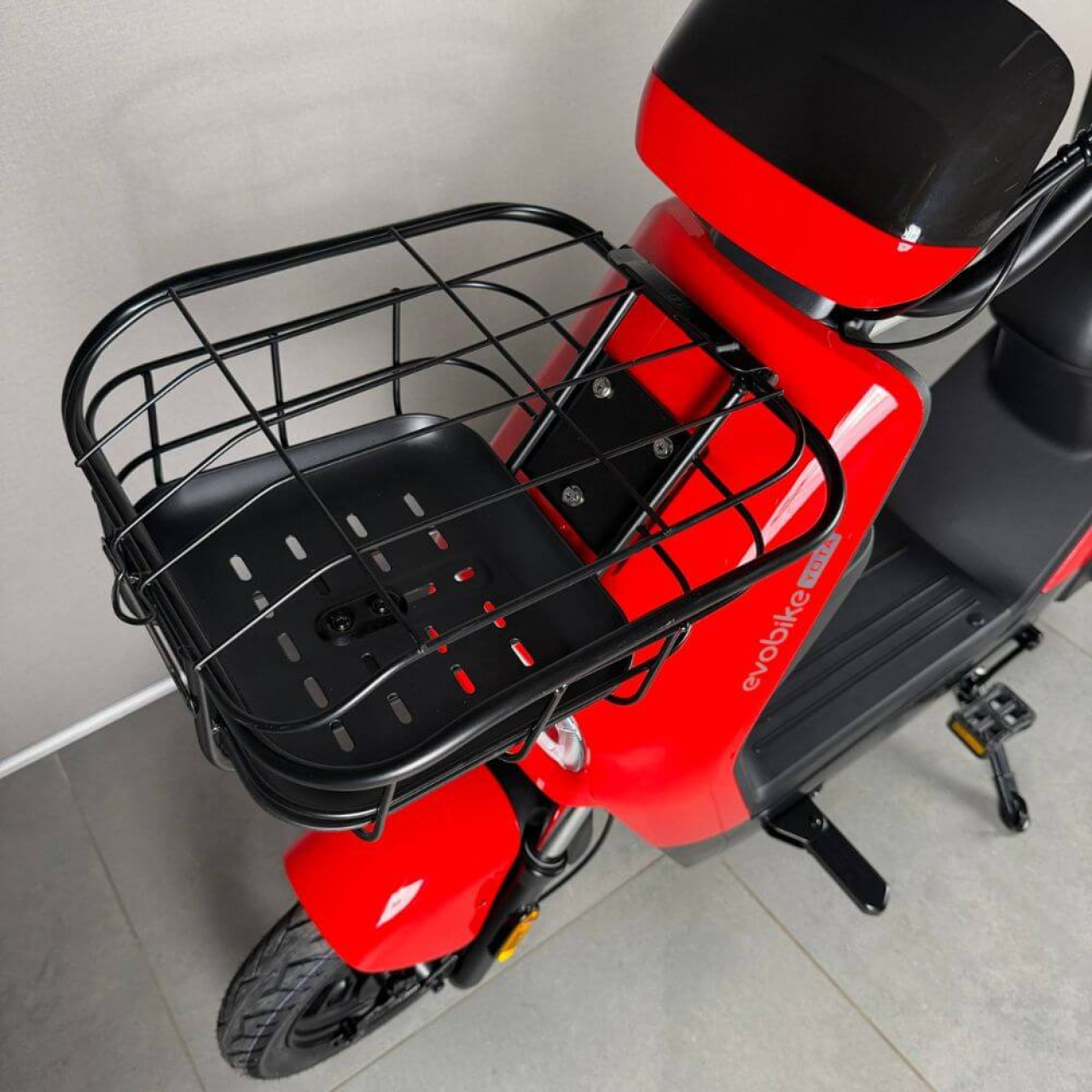 Електровелосипед EVOBIKE YOTA 800W 48V 20Ah, двомісний 14", з подвійною амортизацією, кошиком, червоний, Фото 9