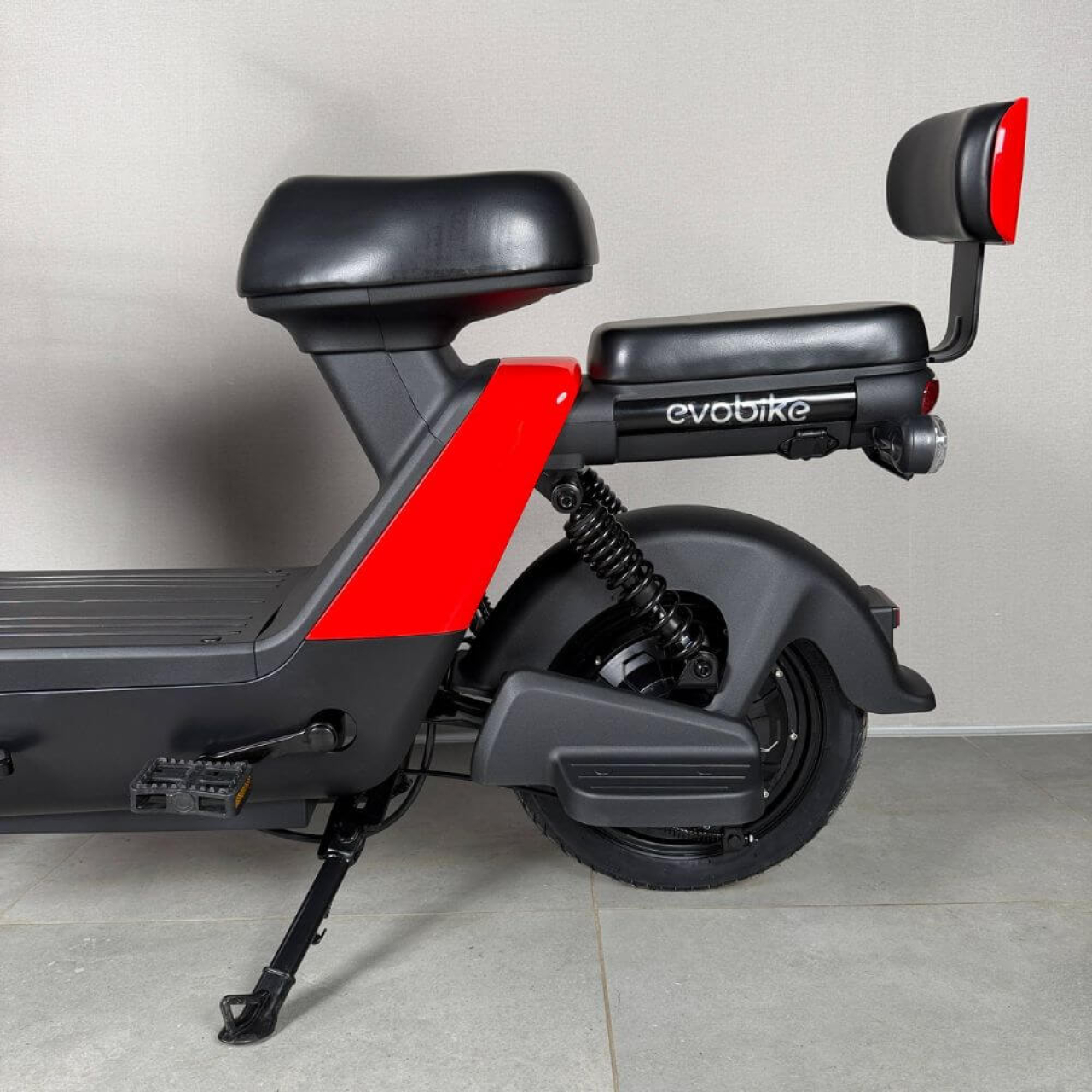 Електровелосипед EVOBIKE YOTA 800W 48V 20Ah, двомісний 14", з подвійною амортизацією, кошиком, червоний, Фото 2