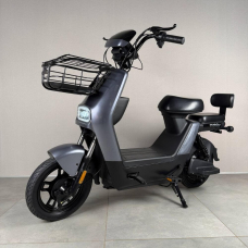 Електровелосипед EVOBIKE YOTA 800W 48V 20Ah, двомісний 14", з подвійною амортизацією, кошиком, сірий, Фото 1