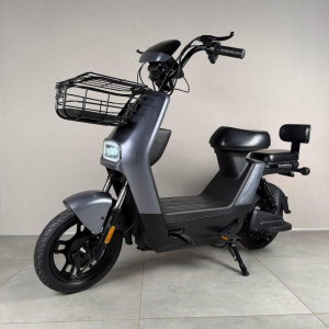 Електровелосипед EVOBIKE YOTA 800W 48V 20Ah, двомісний 14", з подвійною амортизацією, кошиком, сірий