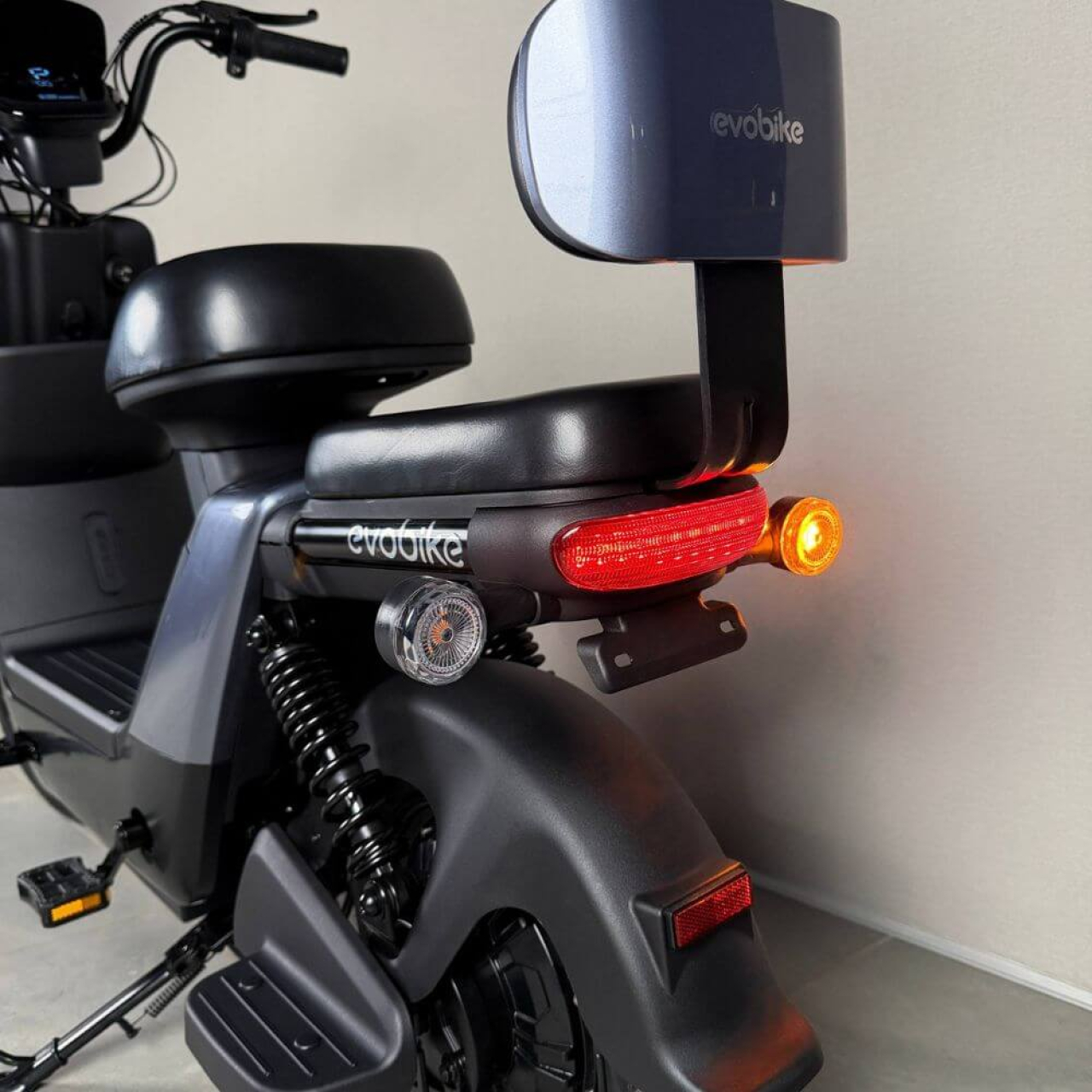 Електровелосипед EVOBIKE YOTA 800W 48V 20Ah, двомісний 14", з подвійною амортизацією, кошиком, сірий, Фото 14
