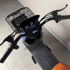 Електровелосипед EVOBIKE YOTA 800W 48V 20Ah, двомісний 14", з подвійною амортизацією, кошиком, синій, Фото 7