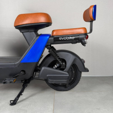 Електровелосипед EVOBIKE YOTA 800W 48V 20Ah, двомісний 14", з подвійною амортизацією, кошиком, синій, Фото 3