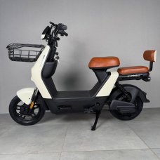 Електровелосипед EVOBIKE YOTA 800W 48V 20Ah, двомісний 14", з подвійною амортизацією, кошиком, молочний, Фото 5