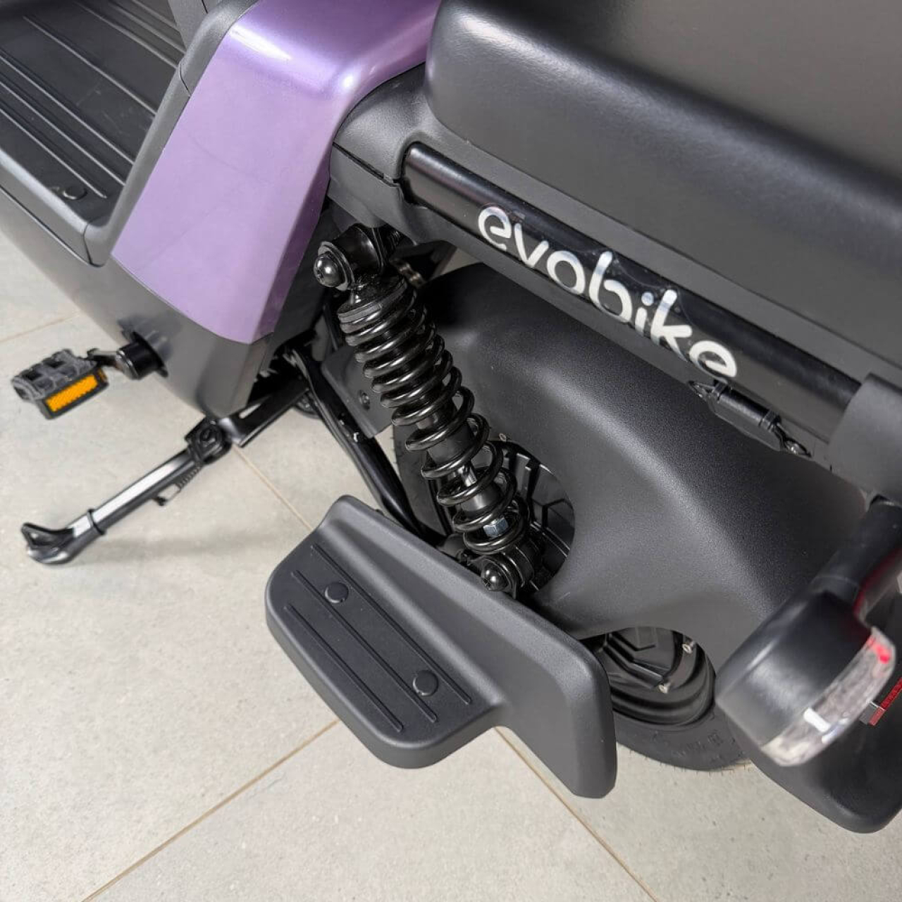 Електровелосипед EVOBIKE YOTA 800W 48V 20Ah, двомісний 14", з подвійною амортизацією, кошиком, фіолетовий, Фото 4