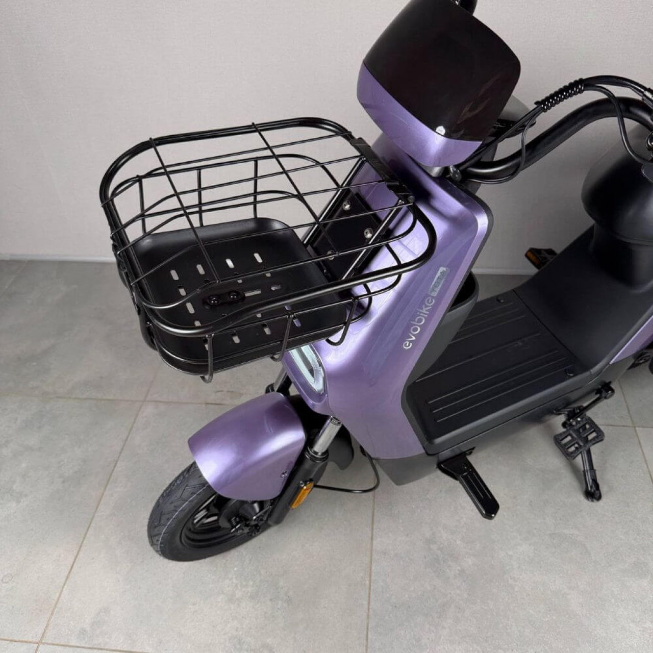 Електровелосипед EVOBIKE YOTA 800W 48V 20Ah, двомісний 14", з подвійною амортизацією, кошиком, фіолетовий, Фото 8