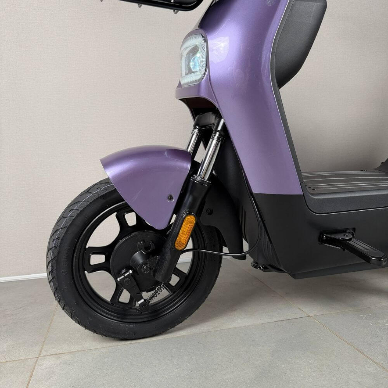 Електровелосипед EVOBIKE YOTA 800W 48V 20Ah, двомісний 14", з подвійною амортизацією, кошиком, фіолетовий, Фото 5