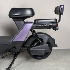 Електровелосипед EVOBIKE YOTA 800W 48V 20Ah, двомісний 14", з подвійною амортизацією, кошиком, фіолетовий, Фото 2