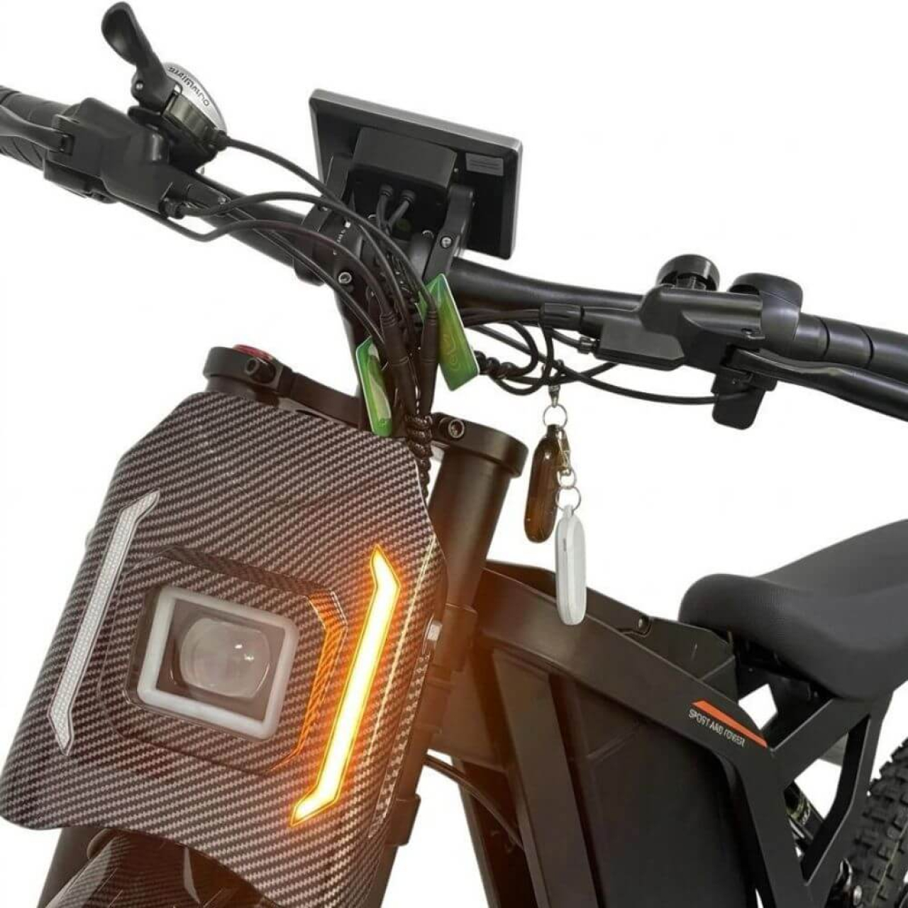 Електровелосипед OUXI GT2000 2000W 48V 30Ah — 19", амортизація, гідравлічні гальма, сірий, Фото 3