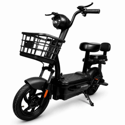 Електровелосипед EVOBIKE Nova MINI 600W 48V 12Ah — двомісний, 14", амортизація, задній привід, чорний
