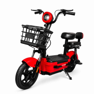 Електровелосипед EVOBIKE Nova MINI 600W 48V 12Ah — двомісний, 14", амортизація, задній привід, червоний