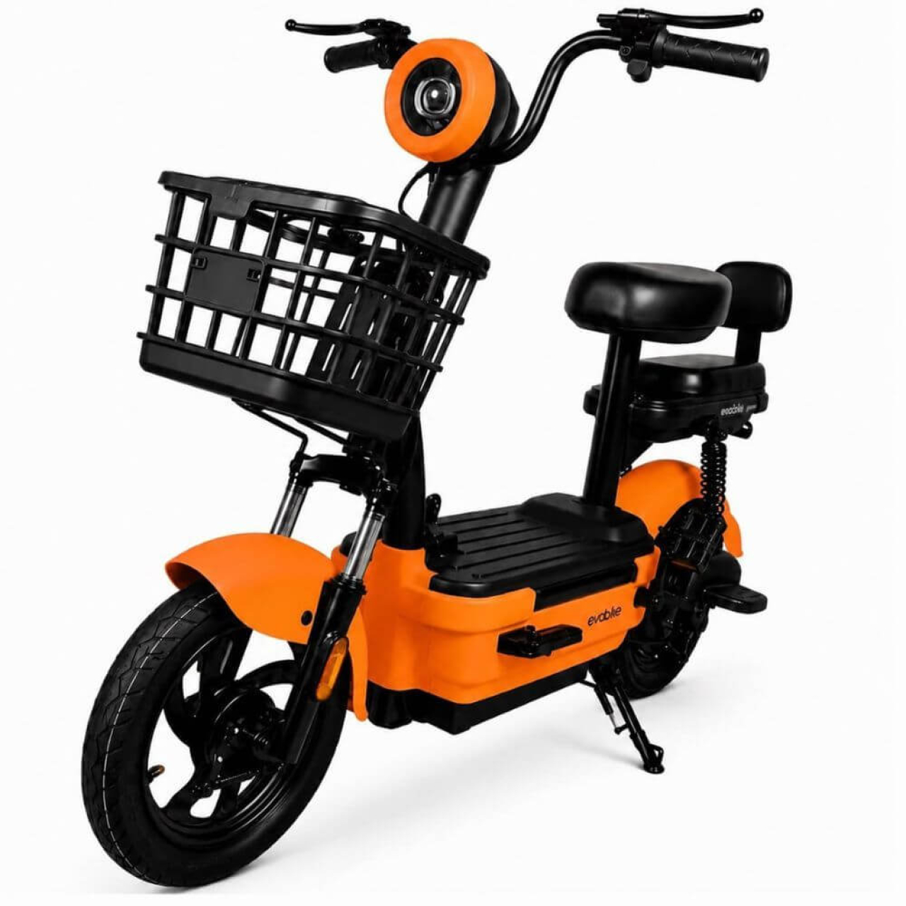 Електровелосипед EVOBIKE Nova MINI 600W 48V 12Ah — двомісний, 14", амортизація, задній привід, помаранчевий, Фото 1