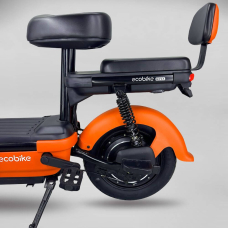 Електровелосипед EVOBIKE Nova MINI 600W 48V 12Ah — двомісний, 14", амортизація, задній привід, помаранчевий, Фото 2