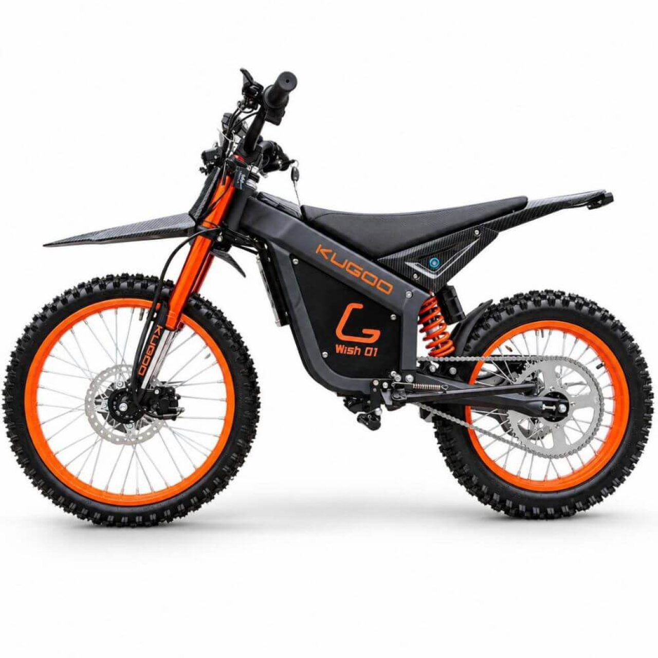 Електровелосипед KUGOO Wish 01 ULTRA 2900W 52V 35Ah — до 80 км/год, колеса 19/17", подвійна амортизація, Фото 13