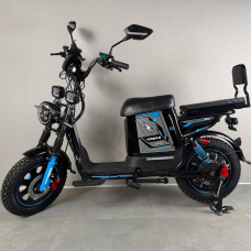 Електровелосипед Minako Titan 2.0 1500W 60V LiFePO4 — 16", задній привід, гідравлічні гальма, синій, Фото 1