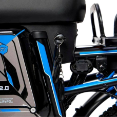 Електровелосипед Minako Titan 2.0 1500W 60V LiFePO4 — 16", задній привід, гідравлічні гальма, синій, Фото 3