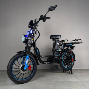 Електровелосипед MINAKO Monster MAX 2026 20" 60V 1500W синій з вантажним багажником
