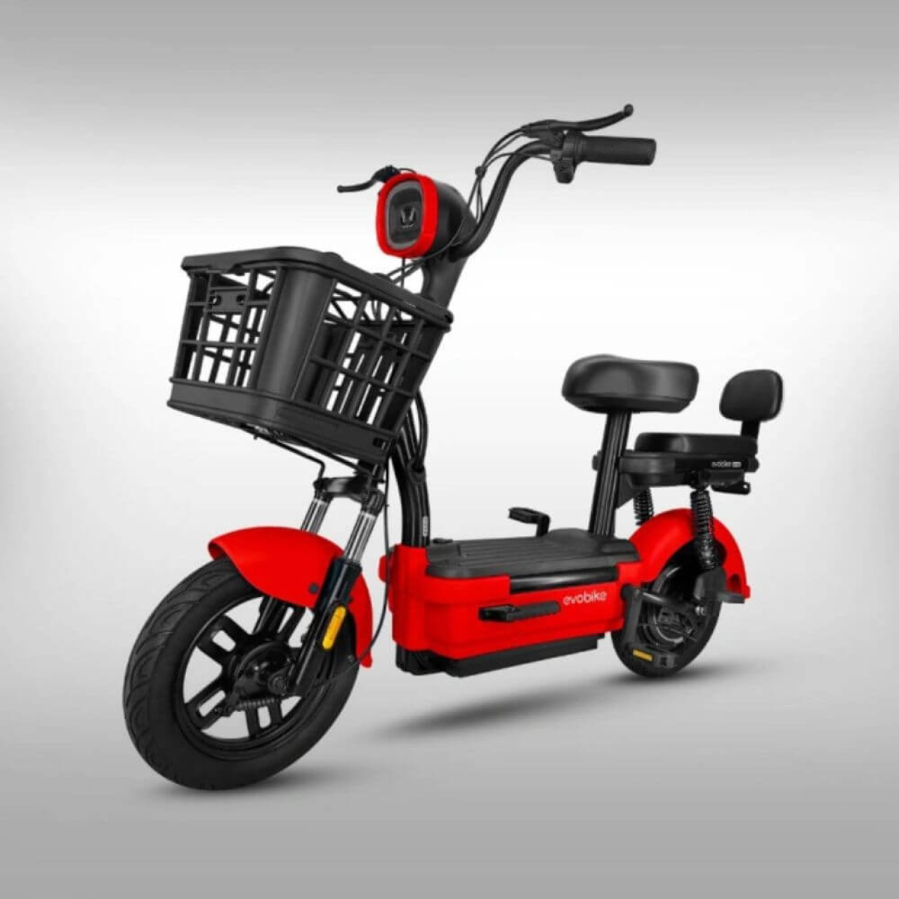 Електровелосипед EVOBIKE Nova PRO 600W 48V 20Ah з амортизацією та колесами 14″ червоний, Фото 1