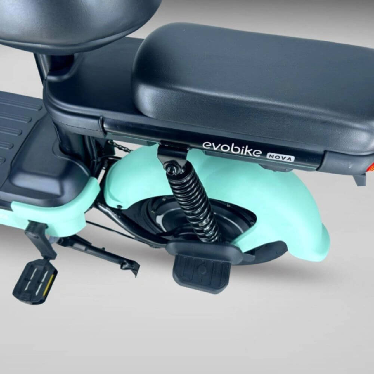 Електровелосипед EVOBIKE Nova PRO 600W 48V 20Ah з амортизацією та колесами 14″ бірюзовий, Фото 3