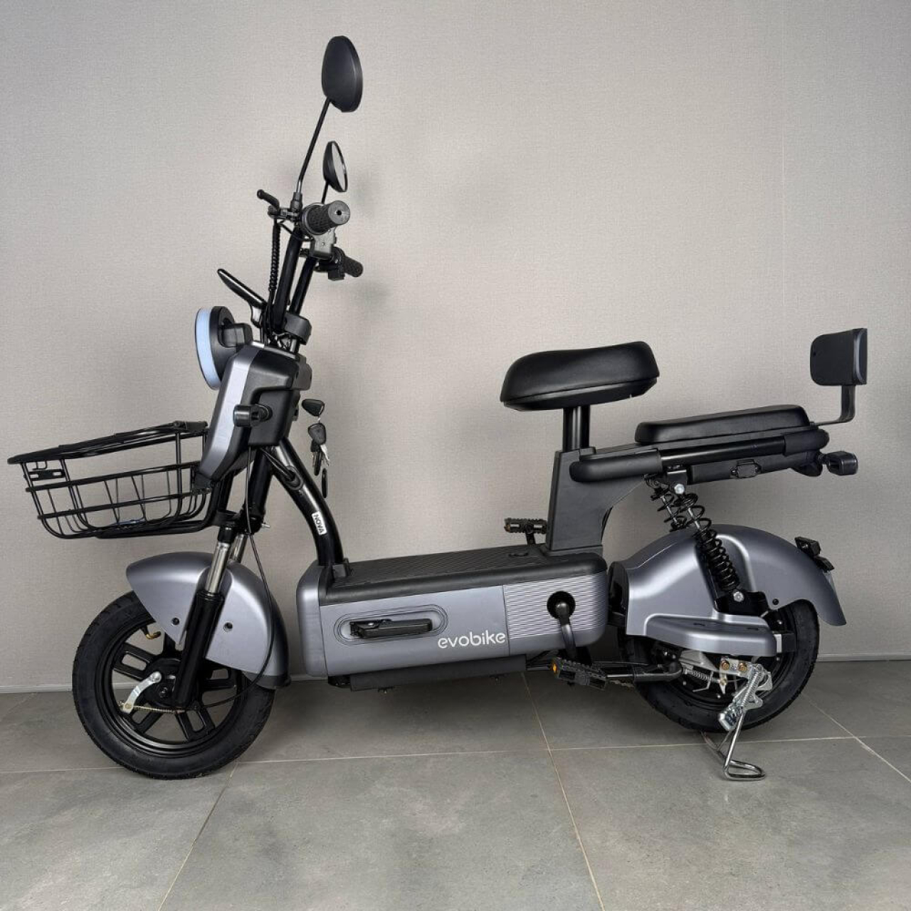 Електровелосипед EVOBIKE Nova S 500W 48V 12Ah графітового кольору з амортизацією та швидкістю до 40 км/год, Фото 9