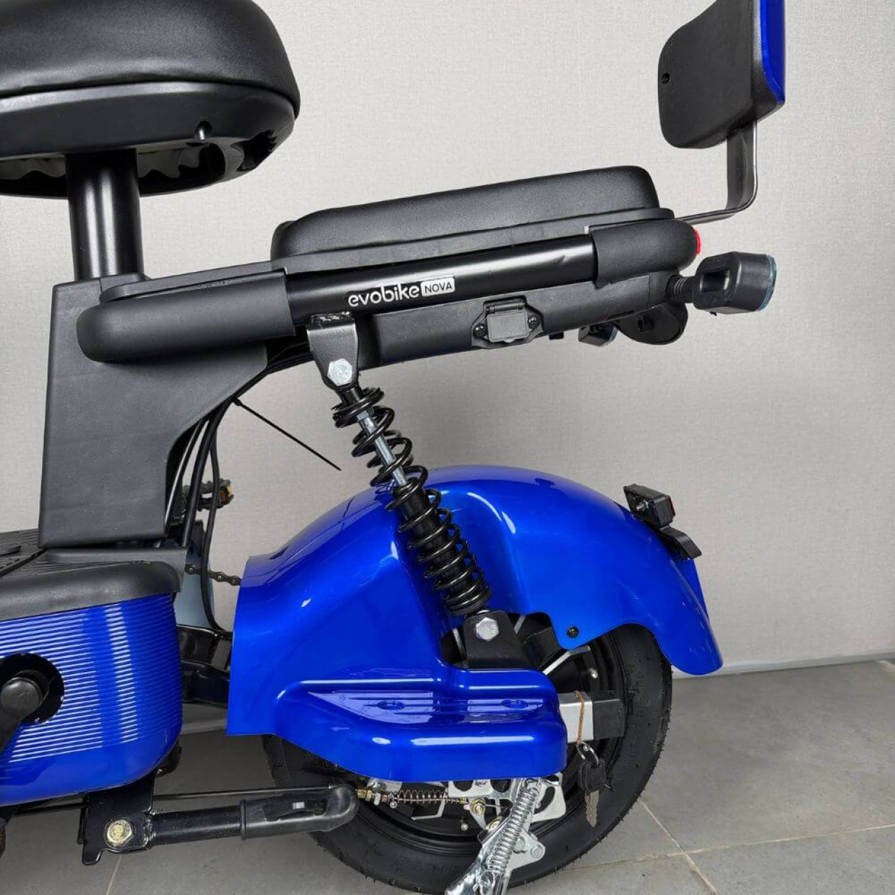 Електровелосипед EVOBIKE Nova S 500W 48V 12Ah синього кольору з амортизацією та швидкістю до 40 км/год, Фото 4