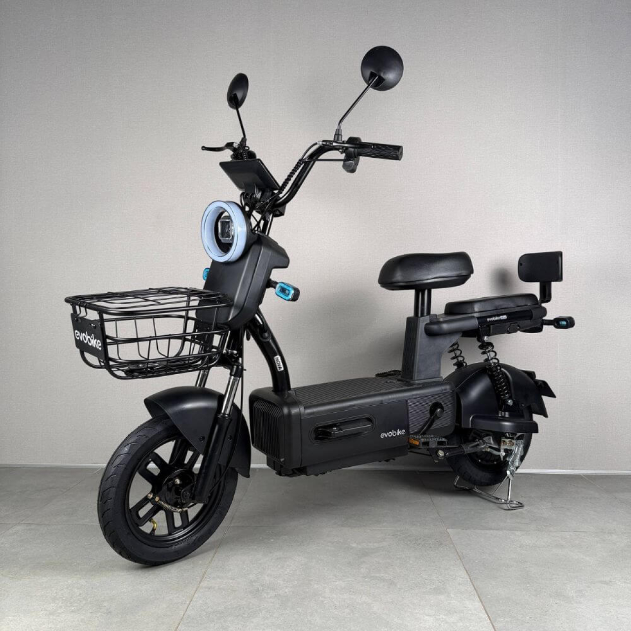 Електровелосипед EVOBIKE Nova S 500W 48V 12Ah чорного кольору з амортизацією та швидкістю до 40 км/год, Фото 1
