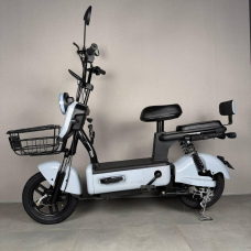 Електровелосипед EVOBIKE Nova S 500W 48V 12Ah глянцевого світло-сірого кольору з амортизацією та швидкістю до 40 км/год, Фото 2