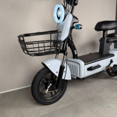 Електровелосипед EVOBIKE Nova S 500W 48V 12Ah глянцевого світло-сірого кольору з амортизацією та швидкістю до 40 км/год, Фото 3