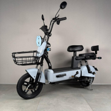 Електровелосипед EVOBIKE Nova S 500W 48V 12Ah глянцевого світло-сірого кольору з амортизацією та швидкістю до 40 км/год, Фото 1