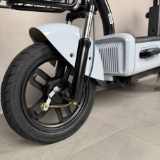Електровелосипед EVOBIKE Nova S 500W 48V 12Ah глянцевого світло-сірого кольору з амортизацією та швидкістю до 40 км/год, Фото 5