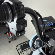 Електровелосипед EVOBIKE Nova S 500W 48V 12Ah глянцевого світло-сірого кольору з амортизацією та швидкістю до 40 км/год, Фото 7