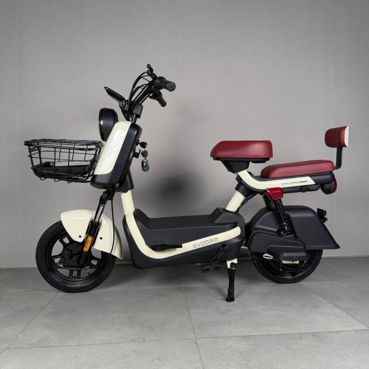 EVOBIKE Atlas PRO 14" 800W 60V 20Ah — электровелосипед с графеновым аккумулятором, до 30 км/ч, молочный, Фото 2