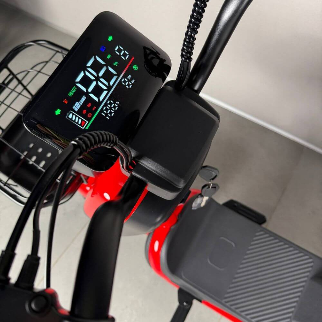 EVOBIKE Atlas PRO 14" 800W 60V 20Ah — электровелосипед с графеновым аккумулятором, до 30 км/ч, красный, Фото 11