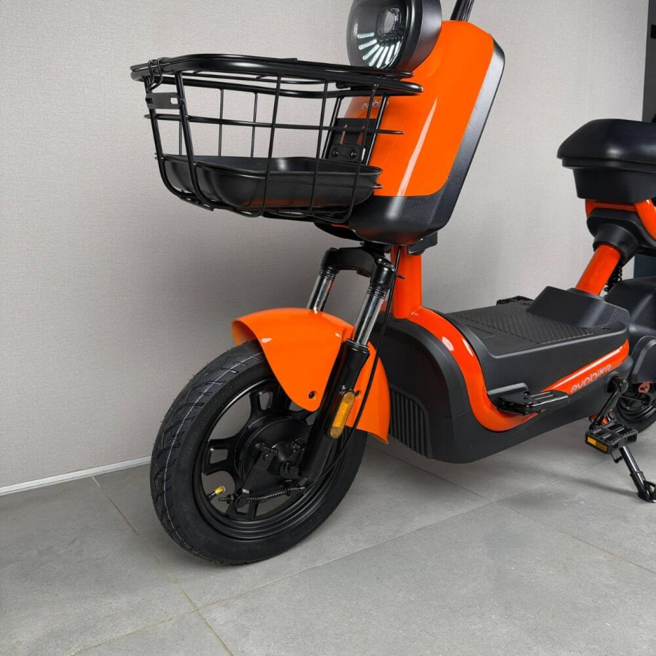 EVOBIKE Atlas PRO 14" 800W 60V 20Ah — электровелосипед с графеновым аккумулятором, до 30 км/ч, оранжевый, Фото 9