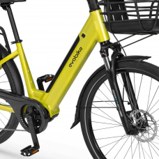 EVOBIKE Vivo N1 600W 48V 13Ah — электровелосипед 26" с LED-дисплеем и корзиной, жёлтого цвета, Фото 4