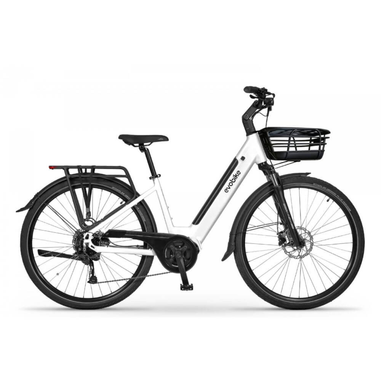 EVOBIKE Vivo N1 600W 48V 13Ah — электровелосипед 26" с LED-дисплеем и корзиной, белого цвета, Фото 3