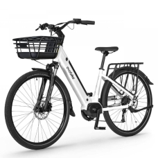 EVOBIKE Vivo N1 600W 48V 13Ah — электровелосипед 26" с LED-дисплеем и корзиной, белого цвета, Фото 2