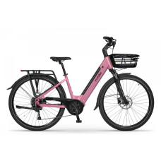 EVOBIKE Vivo N1 600W 48V 13Ah — электровелосипед 26" с LED-дисплеем и корзиной, розового цвета, Фото 3