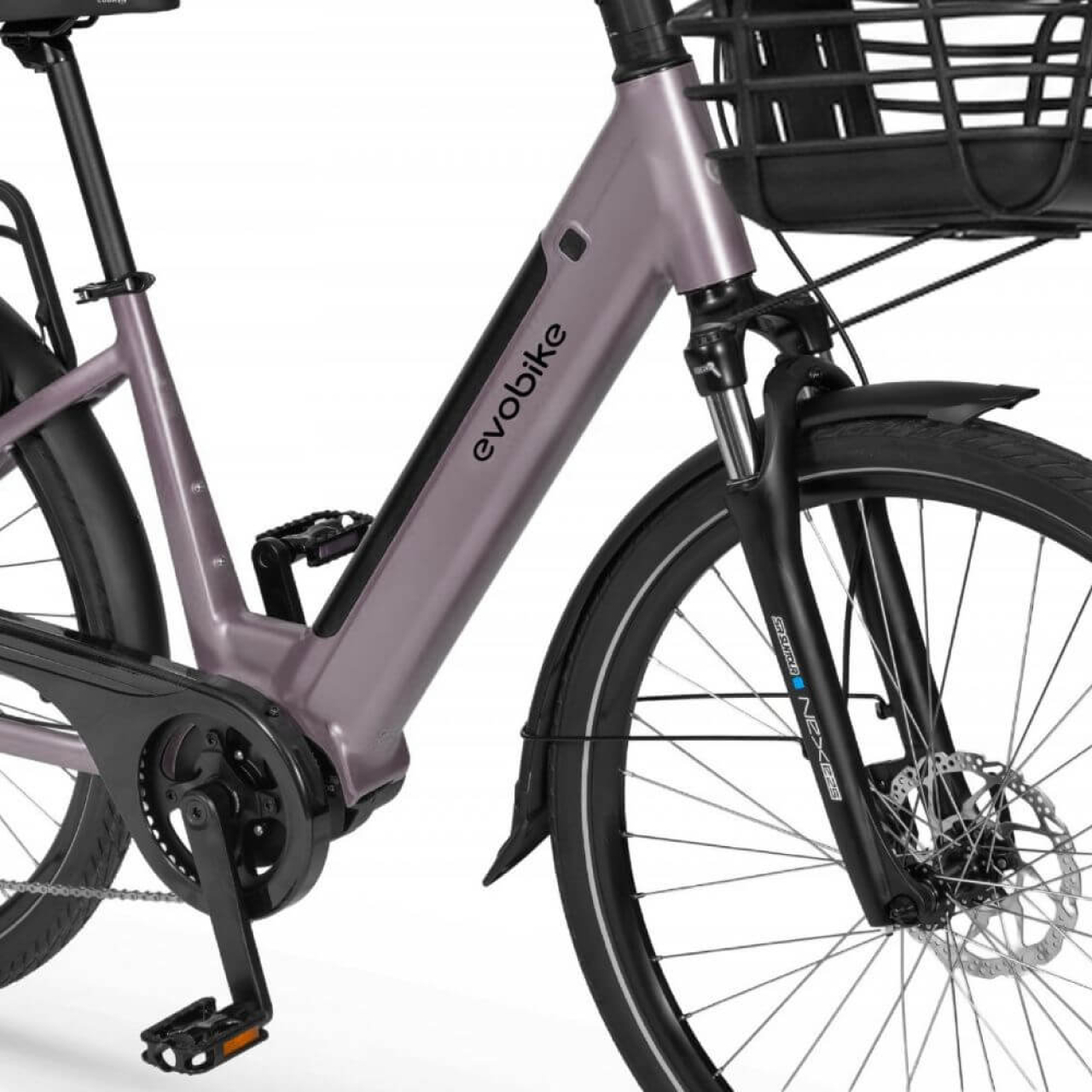 EVOBIKE Vivo N1 600W 48V 13Ah — электровелосипед 26" с LED-дисплеем и корзиной, графитового (серого) цвета, Фото 2
