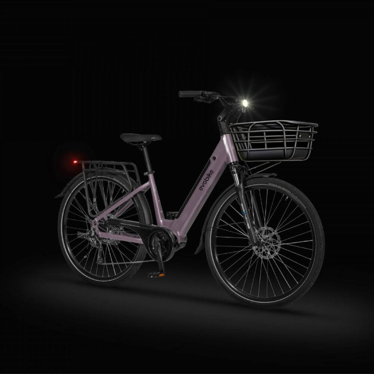 EVOBIKE Vivo N1 600W 48V 13Ah — электровелосипед 26" с LED-дисплеем и корзиной, графитового (серого) цвета, Фото 5