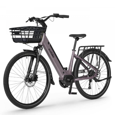 EVOBIKE Vivo N1 600W 48V 13Ah — електровелосипед 26" з LED-дисплеєм і кошиком, графітового (сірого) кольору
