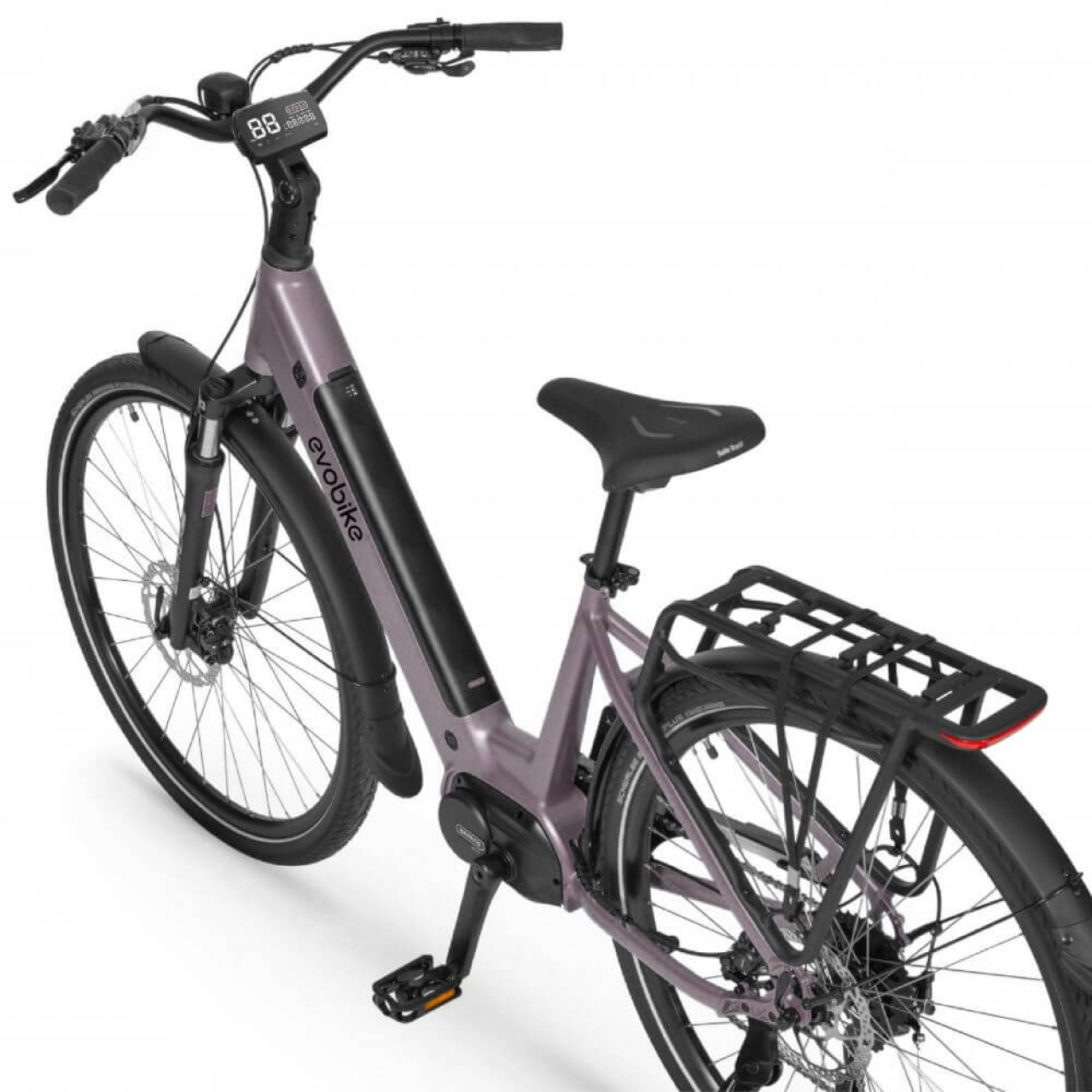 EVOBIKE Vivo N1 600W 48V 13Ah — электровелосипед 26" с LED-дисплеем и корзиной, графитового (серого) цвета, Фото 7
