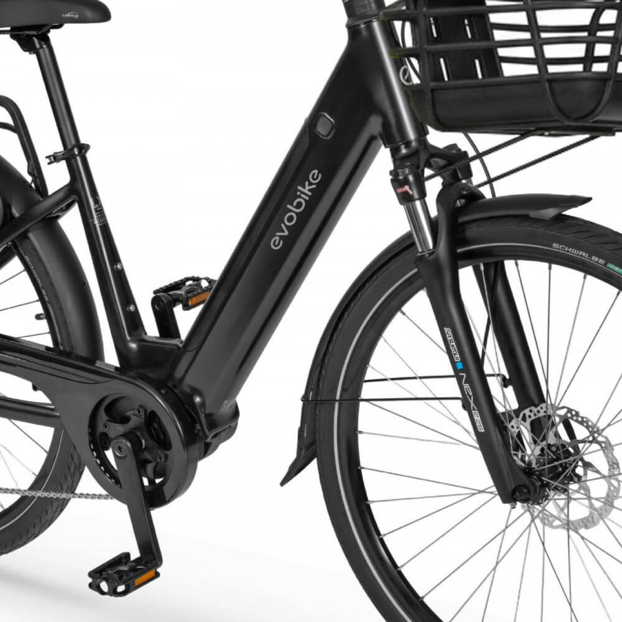 EVOBIKE Vivo N1 600W 48V 13Ah — электровелосипед 26" с LED-дисплеем и корзиной, чёрного цвета, Фото 3