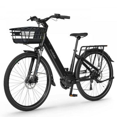 EVOBIKE Vivo N1 600W 48V 13Ah — електровелосипед 26" з LED-дисплеєм і кошиком, чорного кольору