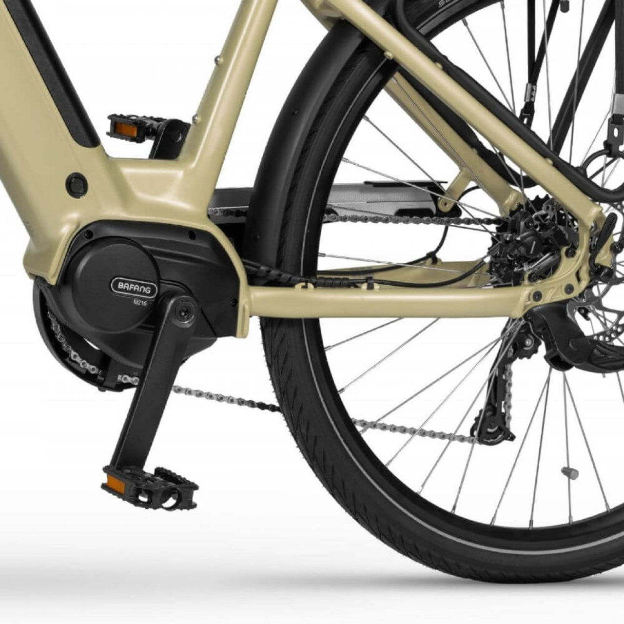 EVOBIKE Vivo N1 600W 48V 13Ah — электровелосипед 26" с LED-дисплеем и корзиной, бежевого цвета (капучино), Фото 5