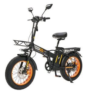 MINAKO F10 Max 1200W 48V 30Ah — складной электровелосипед с широкими шинами 20×4 жёлтый