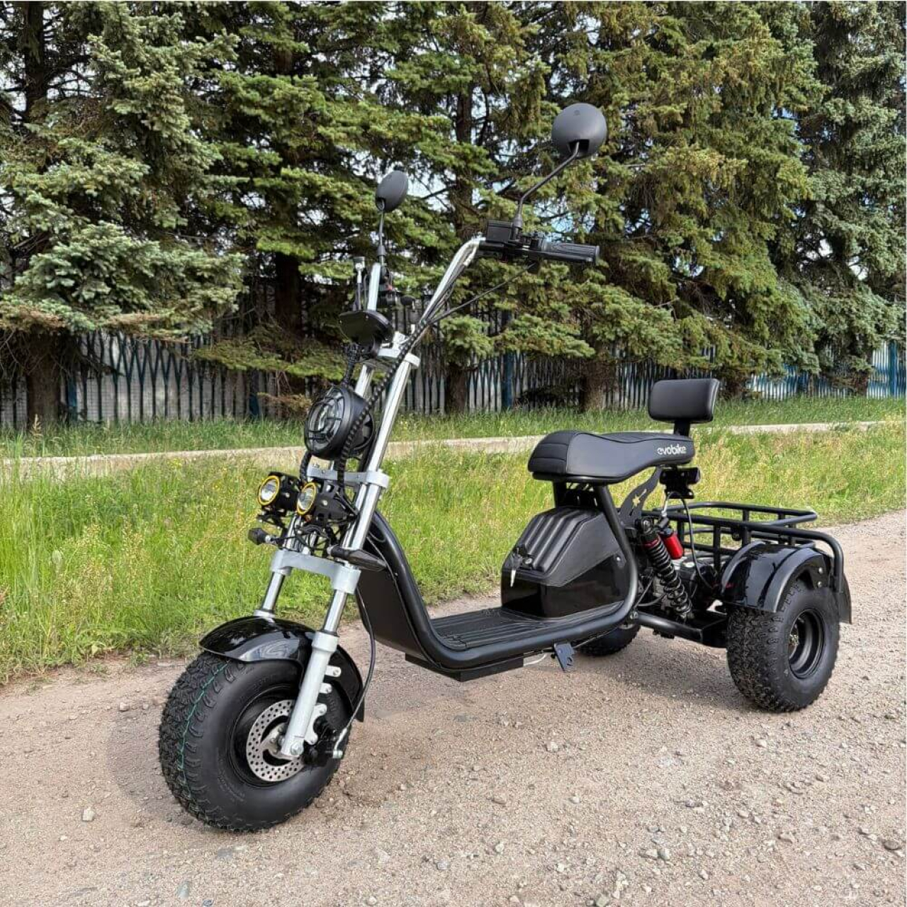 Електровелосипед EVOBIKE Grizzly X3 PRO 2500W 48V 24Ah триколісний, чорний, Фото 1